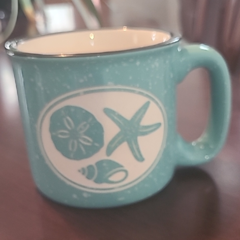 Turquoise Seashell Mug